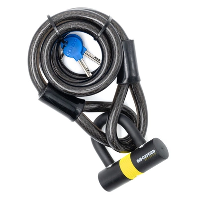 Panssaroitu kaapeli 2m x 15mm Lock Mini Shackle Oxford Barrier Ebike Sähköinen skootteri