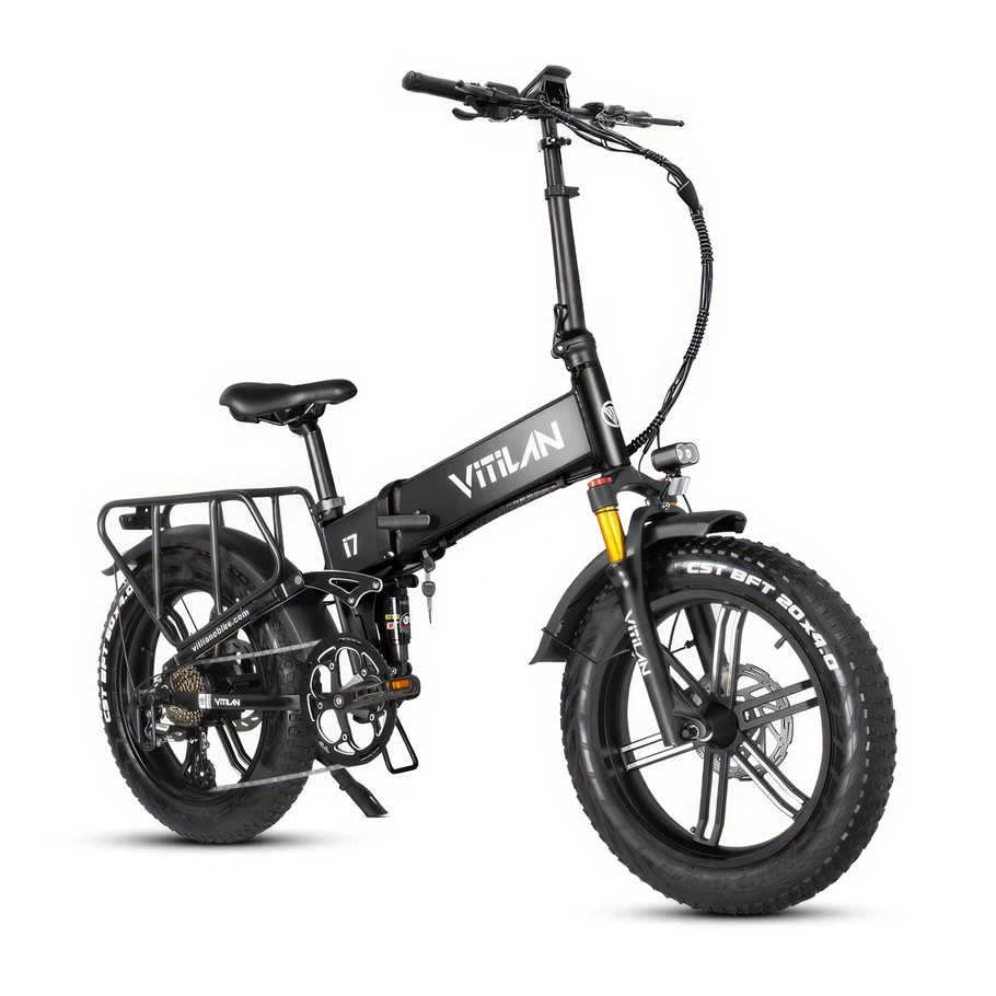 Vitilan I7 Pro 3.0 kokoontaitettava sähköpyörä - 750W teho | 16Ah akku | 28mph nopeus | 55mi Range