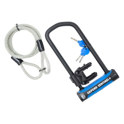 U Lock Oxford Sentinel Pro Duo 320MM X 177MM D Lock Secure Ebike Esähköinen skootteri SIlver Rating panssaroitu kaapeli