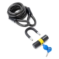 Panssaroitu kaapeli 2m x 15mm Lock Mini Shackle Oxford Barrier Ebike Sähköinen skootteri