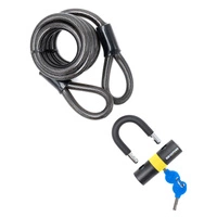 Panssaroitu kaapeli 2m x 15mm Lock Mini Shackle Oxford Barrier Ebike Sähköinen skootteri