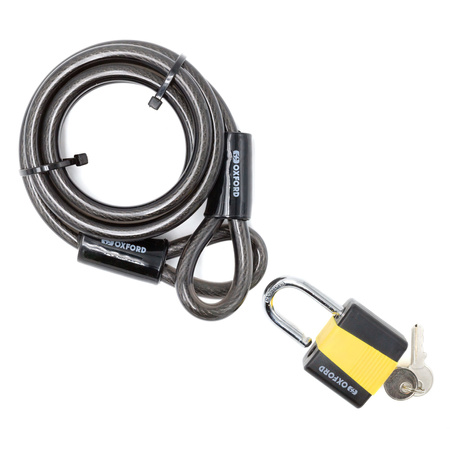 Loop Lock 1.8m x 10mm lukko riippulukko Oxford Ebike Sähköinen skootteri