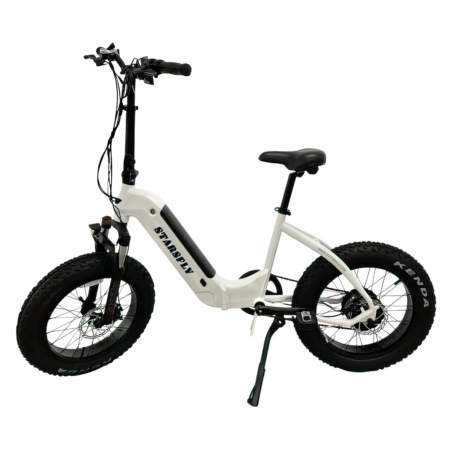 Starsfly Step-Through sähköpyörä | 500W (750W Peak) Teho | 21mph nopeus | 13Ah akku | 37mi Range | Taitettava Fat Tire